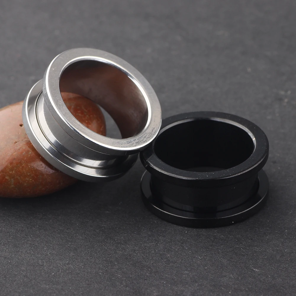 JUNLOWPY Ear Plugs 2-25mm Big Gauges Wholesales Body Jewelry Flesh Tunnel Ear Expander Kits Stretcher Ear Plug Tunnels
