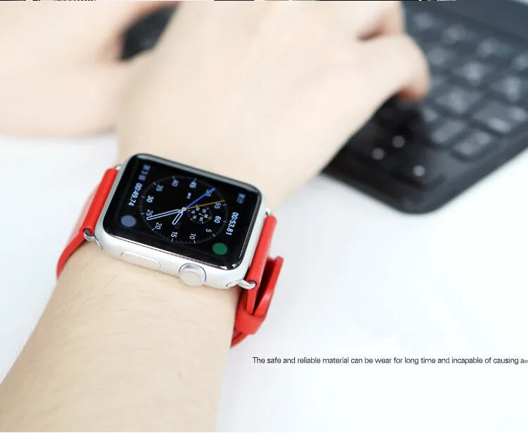 Для Apple Watch 4 браслет Супер тонкий из натуральной кожи часы группы для Apple iWatch серии 4 1 2 3 ремешок Ремешки 38-42 мм