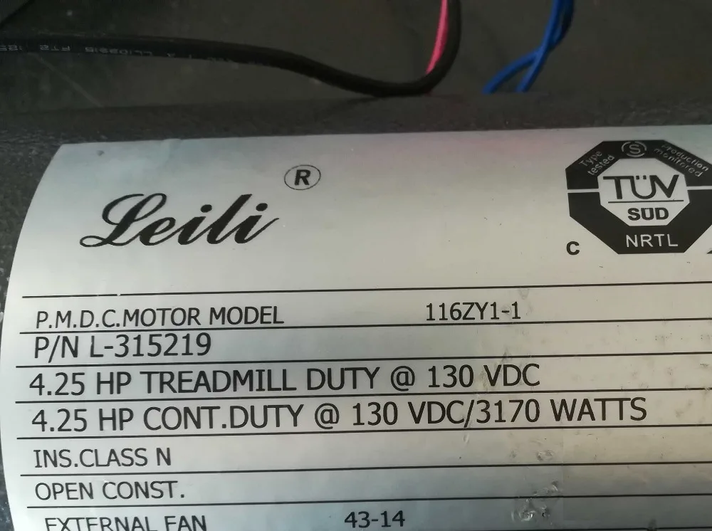 4.25 HP Leili Treadmill Motor L-315219 10-3070 