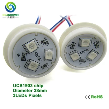 

addressable 12v 38mm 3leds 5050 SMD UCS1903 digital waterproof smart pixel rgb led module light full color lamp lighting ad sign