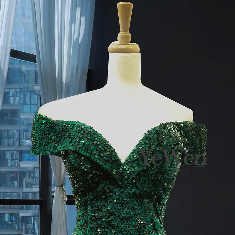 Зеленое Кристальное вечернее платье, платья для особых случаев, Vestido Largo Fiesta Noche Elegante, торжественное платье для женщин, элегантное YM20269