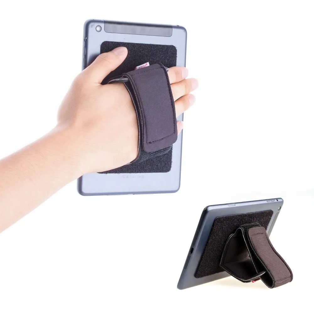 

TFY Padded Hand Strap Holder plus Hook & Loop Fastening Tape Adhesive Patch for Tablets