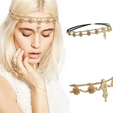 Жемчужная растягивающаяся повязка на голову с цветами и кисточками для волос Свадебные аксессуары для волос с кристаллами аксессуары для укладки волос с цепочкой на голову