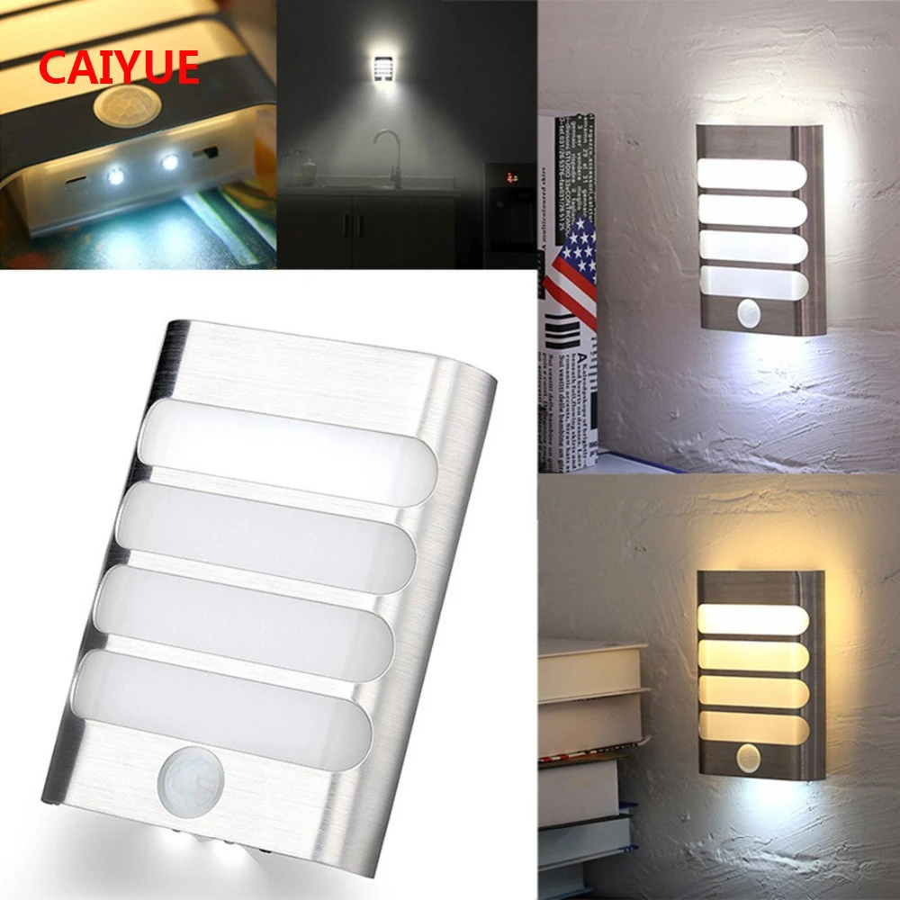

Night Light with Motion Sensor LED Wireless Wall Lamp Night Auto On/Off for Kid Hallway Pathway Staircase Powered 3xAA battery