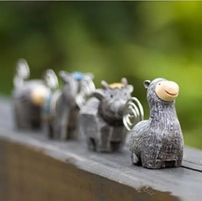 

Forest Rural Style Zakka Cute Animals Desktop Memo Clip Furnishing Articles 4pcs Resin Message Photo Clip Free Shipping