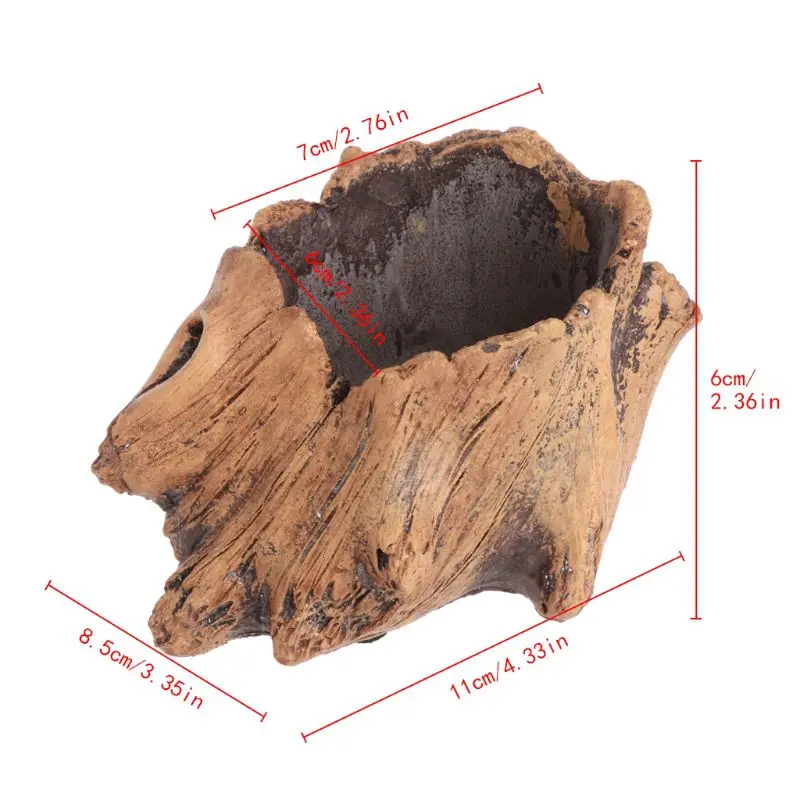 Имитация дерева цветок цемента плантаторы для суккулентов Цветочные Горшки Бонсай Декор - Цвет: 3