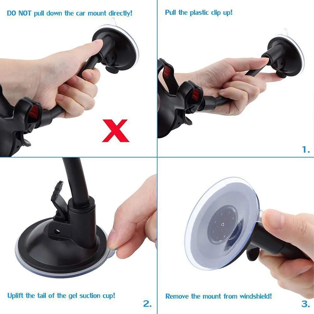 Ascromy Car Phone Mount Windshield Long Arm Clamp Universal Cell Phone Holder For Xiaomi Redmi Note 7 Pro iPhone X XS Max XR 8 6 (3)