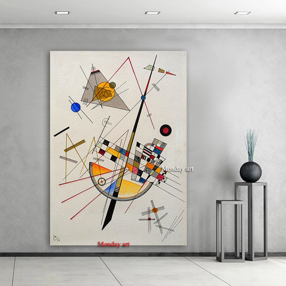 

Large High Quality Wassily Kandinsky Brand Figure Oil Painting Canvas Painting Hand painted AbstractGeometric diagram Picture