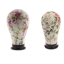 2 шт. 21 23 дюймов пробковая подушечка из ткани манекен головной парик делая дисплей Стайлинг головы с креплением отверстие