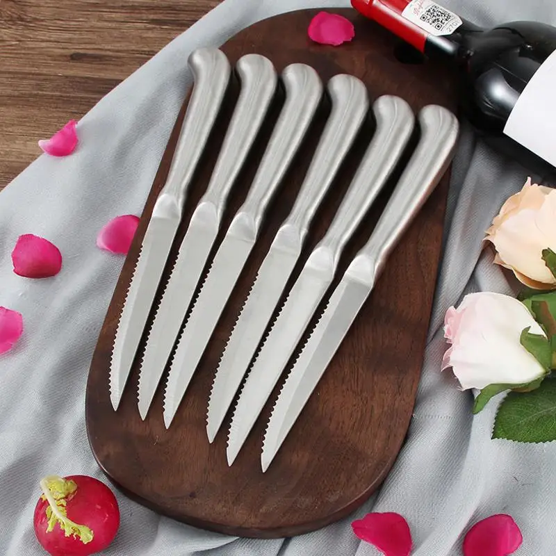 

4/6/12pcs set Western Resturant New Design All Stainless Dinnerware Steak Knife