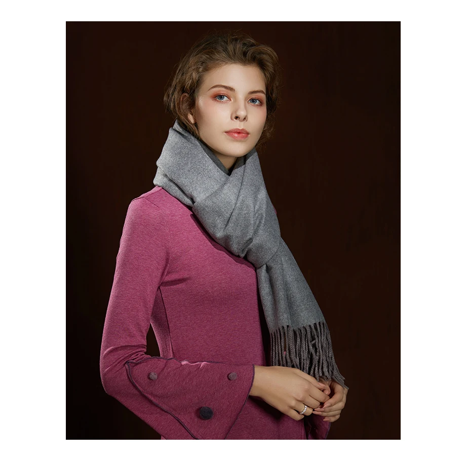 Women's Cashmere Scarf Winter Pashmina Solid Woman Fashion Scarves&Shawl Lady's Knit Shawl Long Scarf Wraps Size180cm65cm (15)