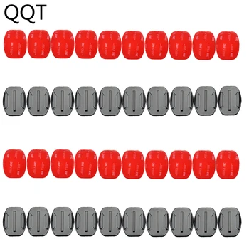 

QQT For Gopro hero 6 5 4 3 + for Xiaomi for Yi for SJ4000 20 pcs Set Surface Mount Mount Base + 20 pcs 3 M Adhesive Sticker