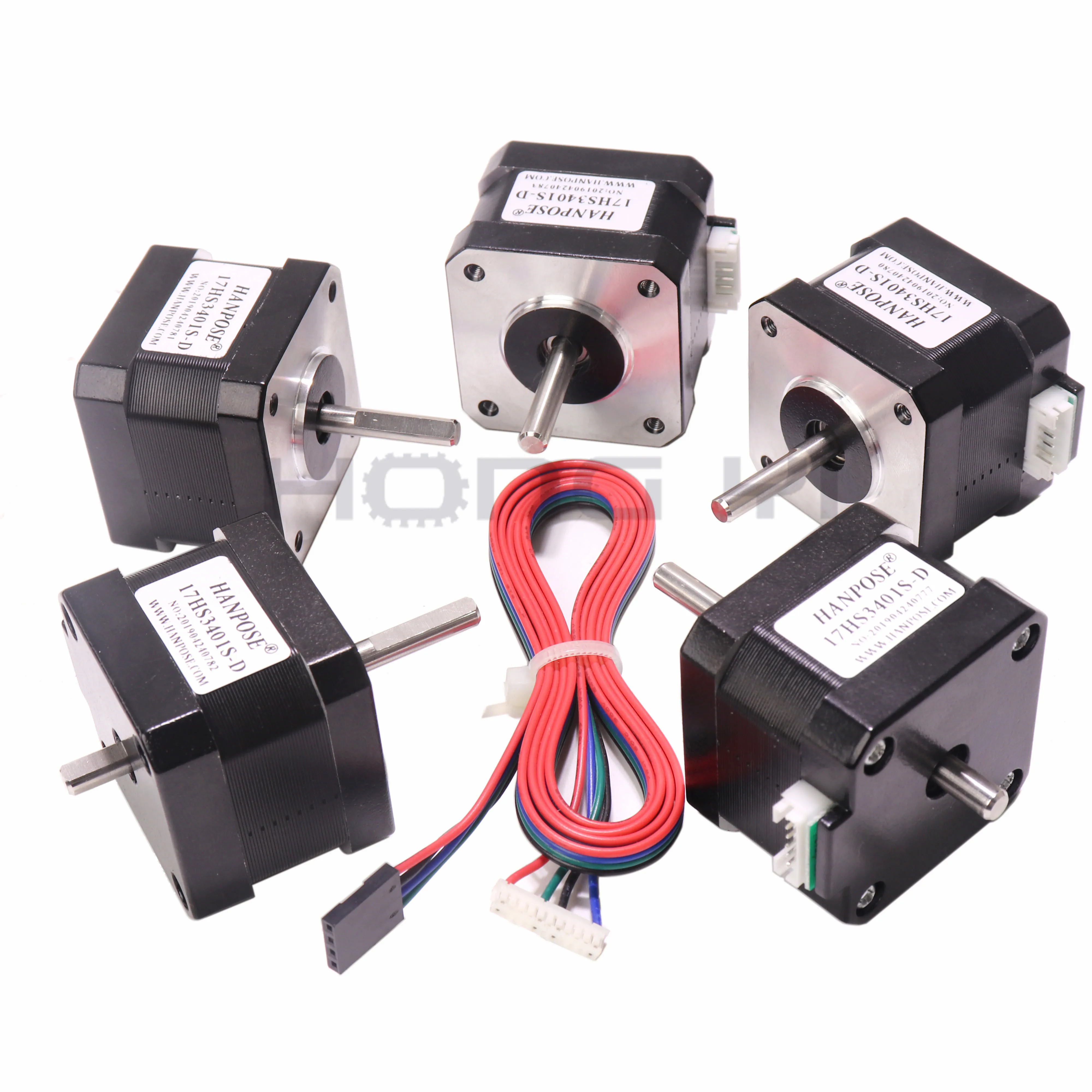 3pcs NEMA 17 Stepper motor double shaft 1.3A 28N.m dual shaft D=5mm 42x34mm Nema17 stepping motor For CNC machine 3D printer