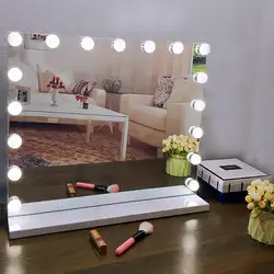 60*52,5 см Голливуд светодиодный макияж зеркало с 17 Светодиодные лампы макияж зеркало WW/NW/CW цвет температура регулируемый
