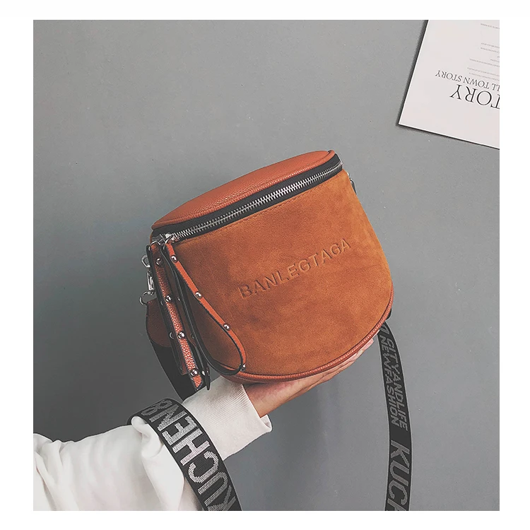 ZYJ Women Suede Leather Shoulder Handbags Waist Bags Chest Pack Girls Leisure Messenger Crossbody Casual Sling Bag Handbag (6)