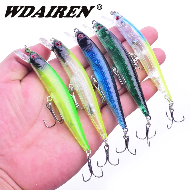 

WDAIREN Minnow Fishing Lure 100mm 8g Aritificial Wobblers Crankbait Clear Plastic Hard Bait Plastic Baits Pesca Isca FA-420