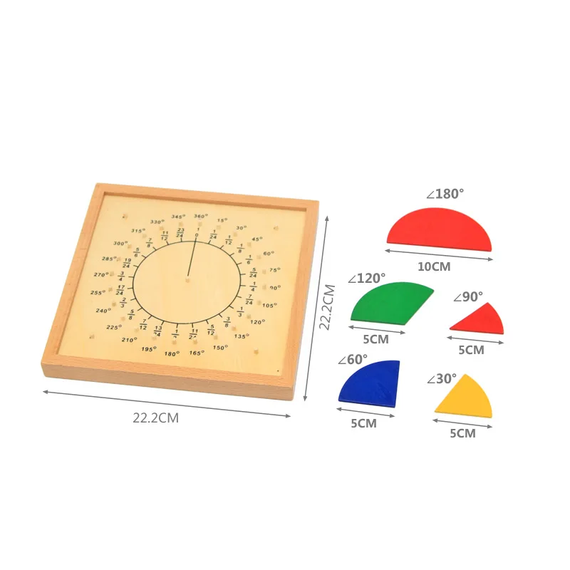 Baby Toys Circular Mathematics Fraction Division Teaching Aids Montessori Board Wooden Toys Child Educational Gift Math Toy