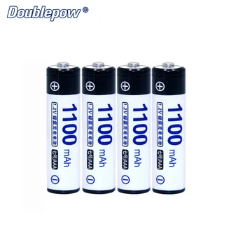 

4pcs/Lot Doublepow DP-AAA1100mAh 1.2V Ni-MH Rechargeable Battery in Actual High Capacity of 1100mA Battery Cell FREE SHIPPING