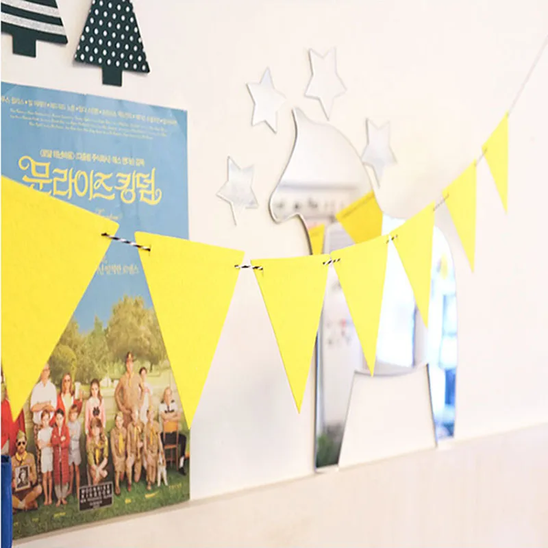 DIY Yellow Triangle Banners Baby Shower Bunting Banner ...