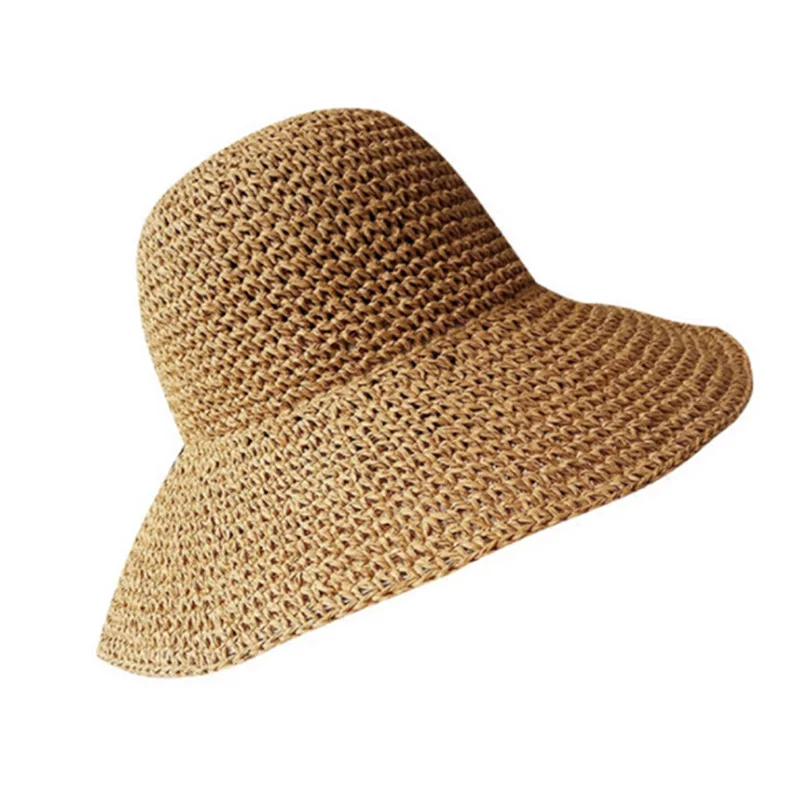 Женская соломенная шляпа для женщин летние Защита от солнца козырек Панама Boater Floppy Кепка с покрывалом женские летние пляжная соломенная