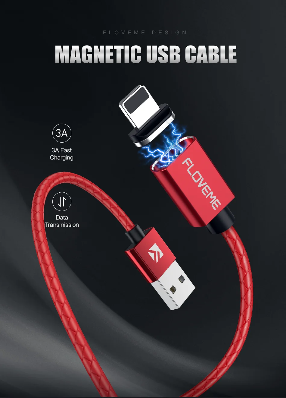 FLOVEME 3A Магнитный кабель USB для iPhone магнитная зарядка Micro USB кабель быстрой зарядки Зарядное устройство Тип usb C кабель для samsung xiaomi huawei зарядное устройство зарядка для айфона