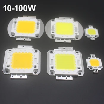 

1-10pcs 10W 20W 30W 50W 100W LED light Chip White / Warm White DC 12V 36V COB LED lamp Diodes DIY Floodlight Spotlight Bulb
