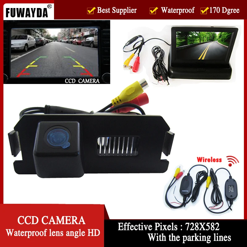 170 Degree Viewing Angle Reversing Camera for Hyundai I30//Genesis//Tiburon 2007//2008//Kia Soul//Coupe HD Color CCD Waterproof Vehicle Car Rear View Backup Camera