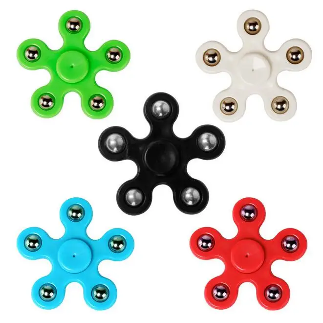 Corner Spinner Colorful Five Beeds 