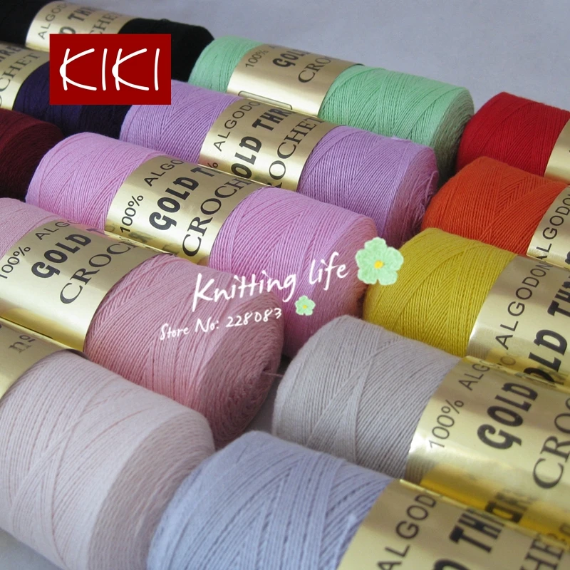 Fio de Algodão para Crochê Tricô por 1.25mm Alta Qualidade Laço Peças 470 g – Lote Crochê Ganchos Fio Fino 8 5