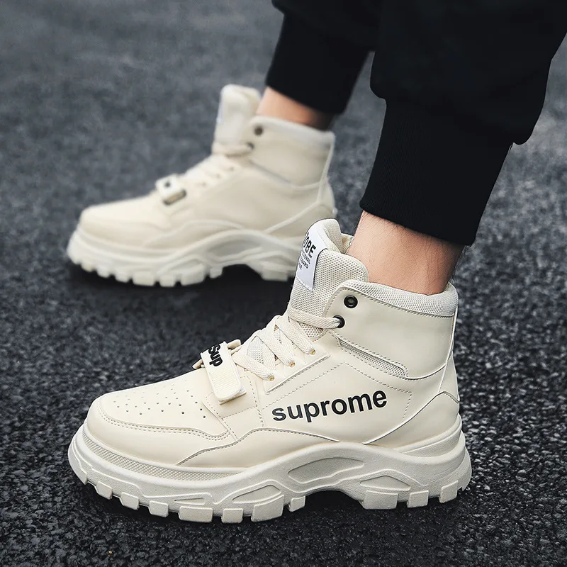 Male Shoe Winter casual Shoes sneakers men High Help Canvas Shoe Male Leisure Time Keep Warm Skate Shoes zapatos de hombre