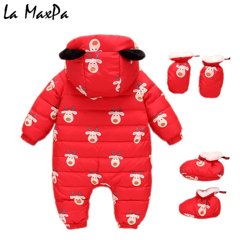 

for 0-3Years children's down jackets Baby Clothing sets Hooded children climb rompers Casual kids autumn winter Crawling clothes