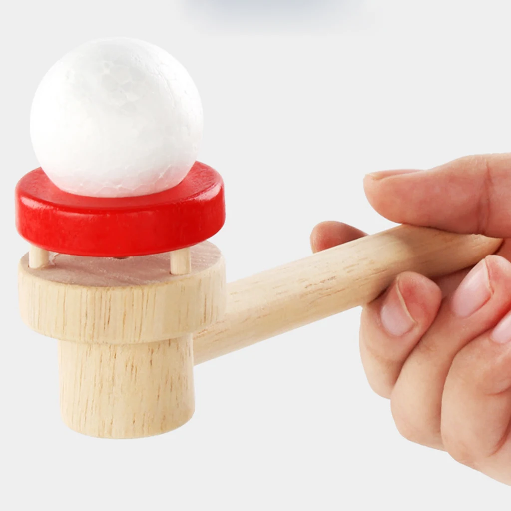 Montessori Teaching Materials  Wooden Blow Hobbies Fun Sports Toy Ball for   Intelligence Board Game