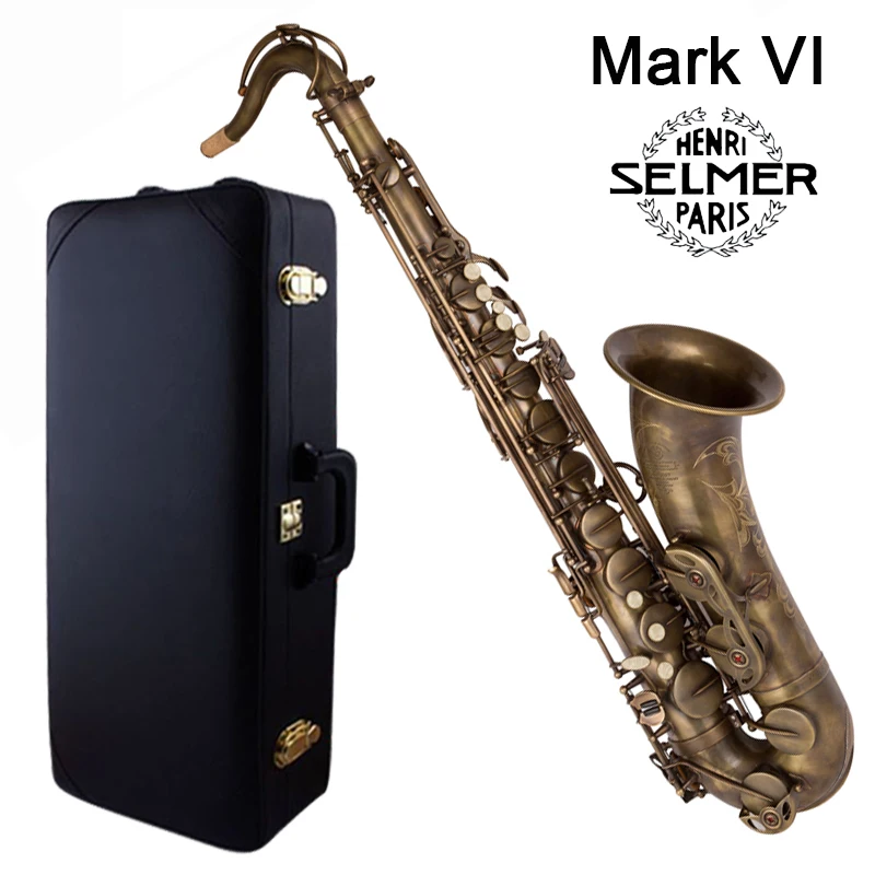 Retro Saxophone Tenor Selme Mark VI Bb Flat Antique copper Sax Saxofone Professional musical instrument Accessories mouthpiece Retro Saxophone Tenor Selme Mark VI Bb Flat Antique copper Sax Saxofone Professional musical instrument Accessories mouthpiece