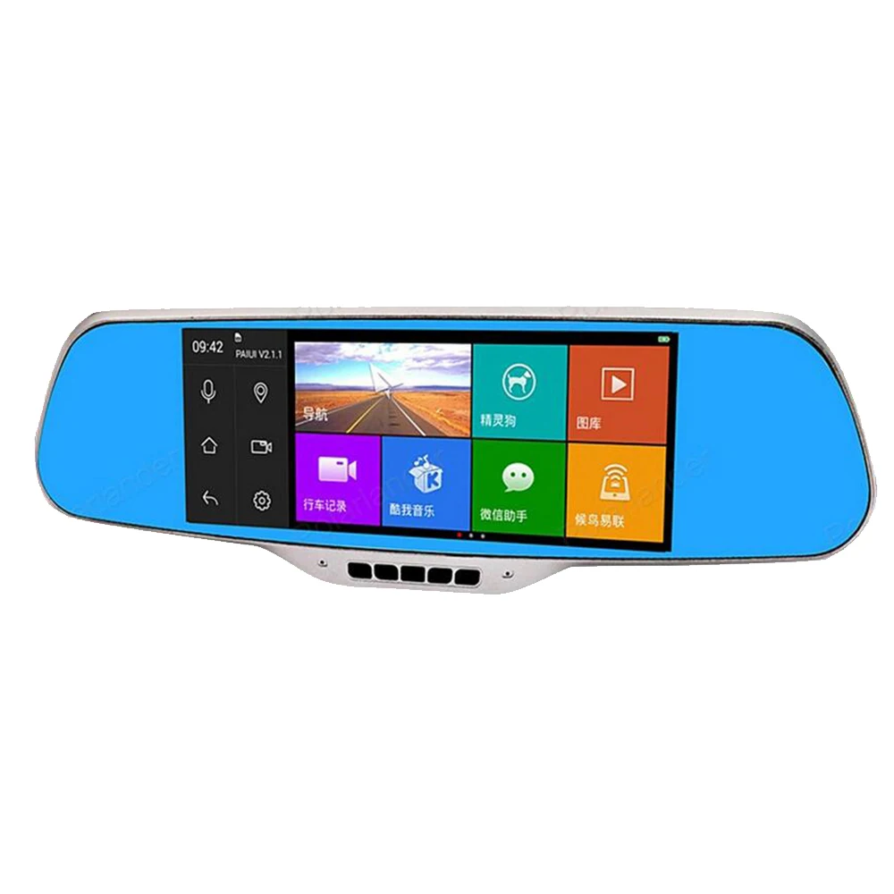 

7Inch 1080P Android Car Smart System GPS Navigation WIFI CarRearview Mirror Dual Lens CarDVR Camera Recorder