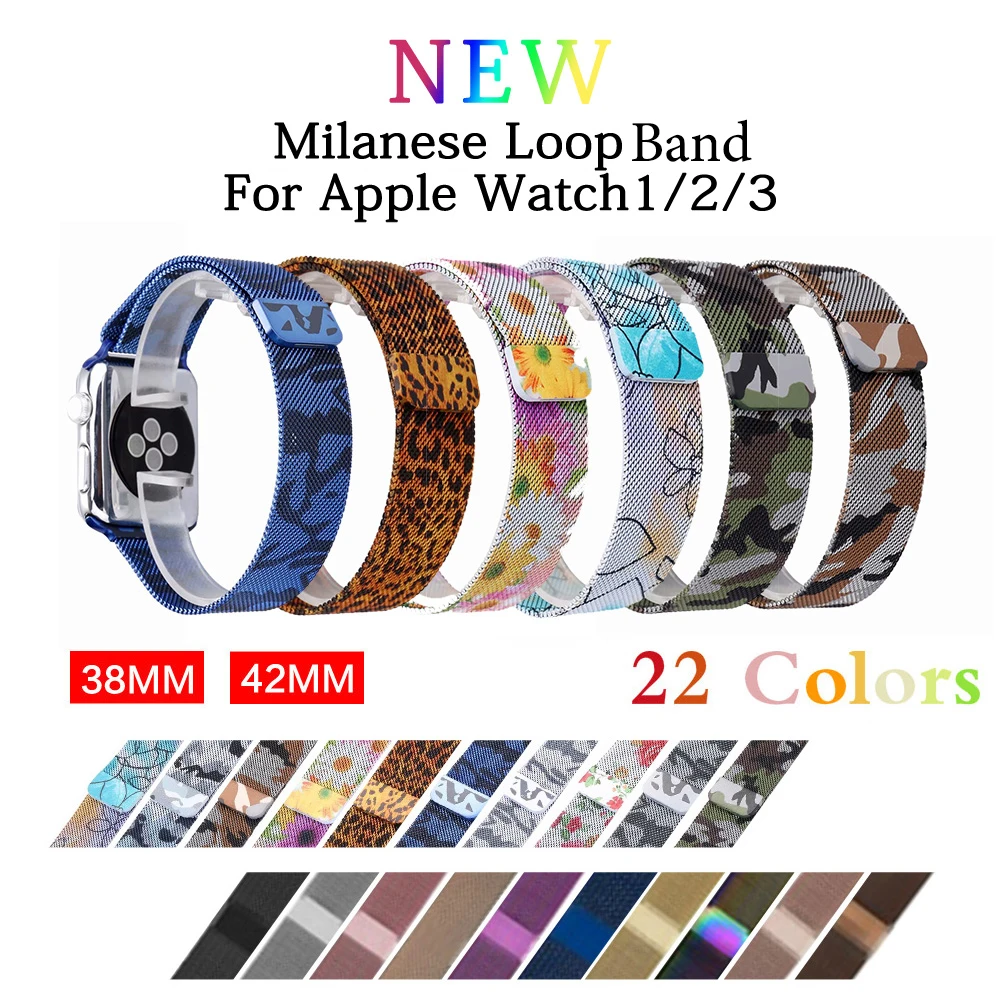 

Milanese Loop Band For Apple Watch Series4 3 2 1 Iwatch 40mm 44mm 42mm 38mm Stainless Steel Mesh Bracelet Megnetic Sport Strap
