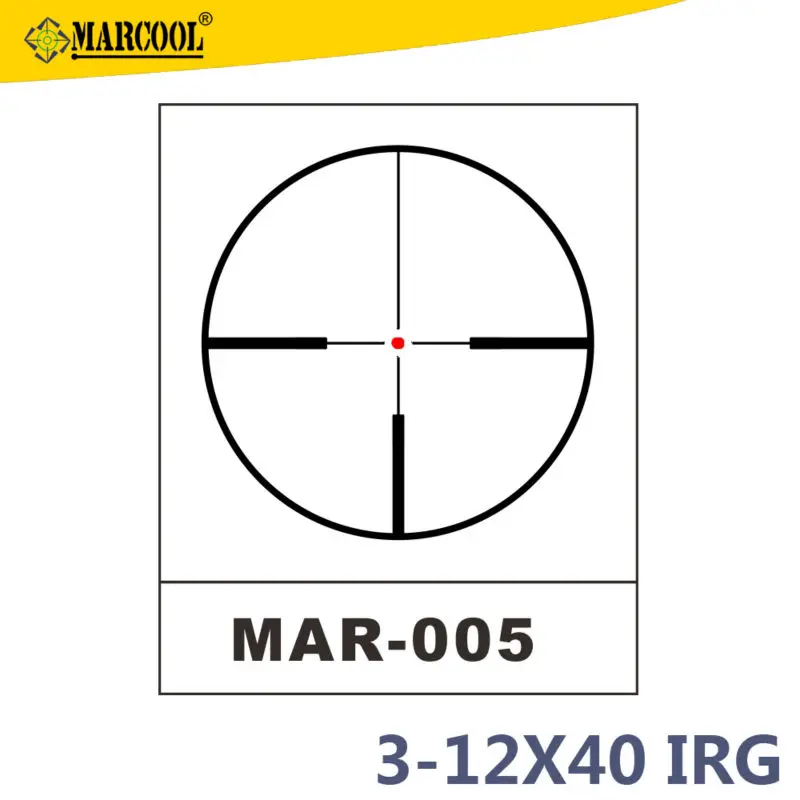 HY1092 MARCOOL 3-12X40 IRG Riflscope with Plex red dot -E