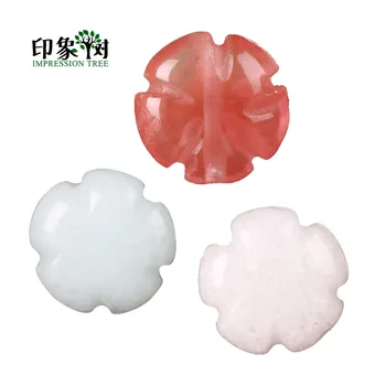 

10Pcs/LOT 12*6mm Jad Sculpture Five-petaled Flower Beads Loose Stone Natural Stone Beads Spacer DIY Jewelry Making 1818