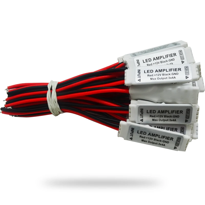 DC12V мини RGB светодиодный Усилитель Сигнала контроллер для светодиодных полос SMD