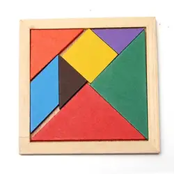 Деревянный семь частей головоломки Tangram головоломки детские игрушки