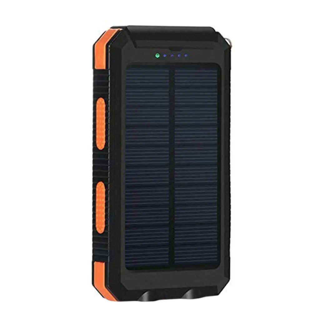 

6000mAh Dual USB Solar Power Bank LED Flashlight External Convenient dual output interface power bank. Battery
