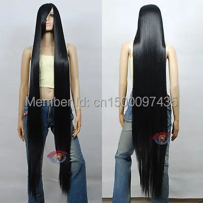 

60 inch Hi_Temp Series Black Extra Long Cosplay DNA Wigs
