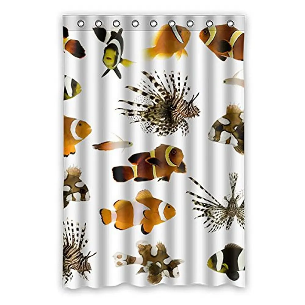 120cm X(48 )Colored Tropical Fish Designs Custom Shower Curtainin