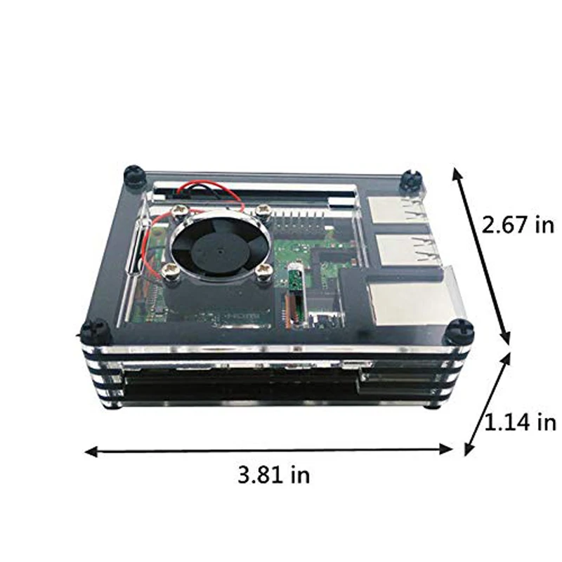 Для Raspberry Pi 3 корпус 9 слоев акриловый чехол с охлаждающим вентилятором для Raspberry Pi 3 Model B+ Plus