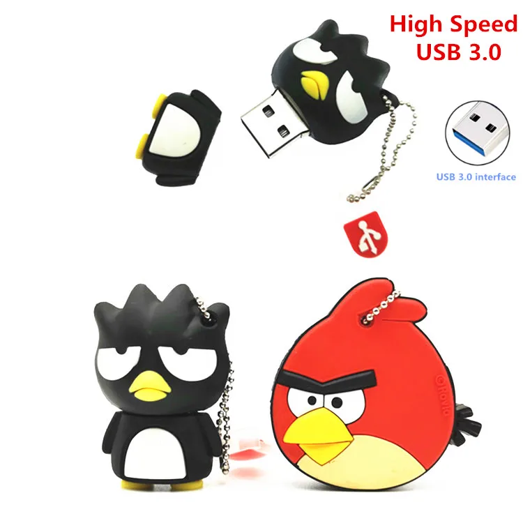 

High Speed USB 3.0 cute animal usb flash drive owl pendrive 4GB 8GB 16GB 32GB 64GB bird U stick angry bird memory stick