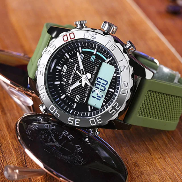 ساندا العلامة التجارية كرونوغراف العسكرية ساعة كوارتز الرجال للماء الرياضة ووتش للرجال الساعات الرقمية العلامة التجارية الفاخرة ساعة الغو...