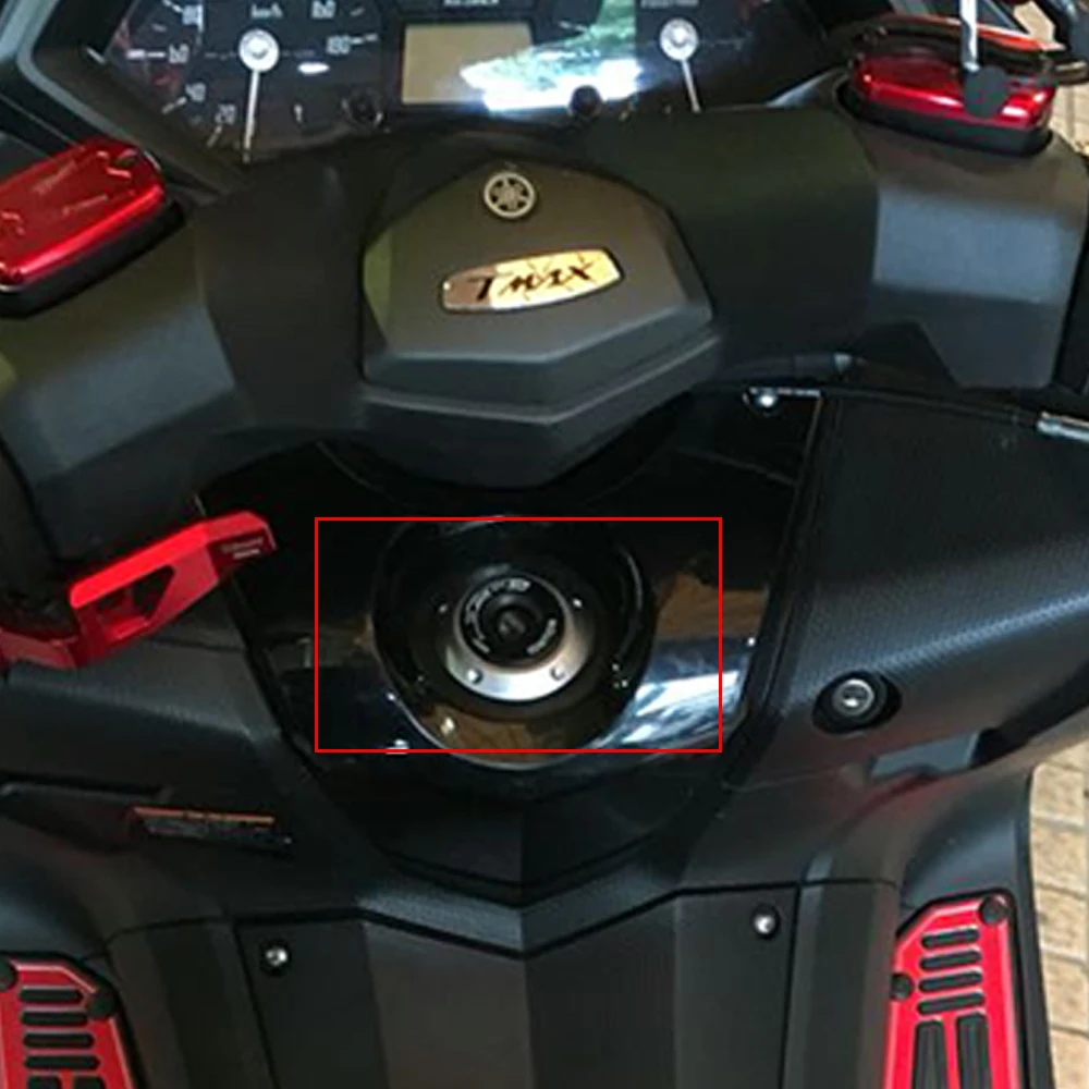 CK скота король Мотоциклетная система зажигания переключатель крышка ключ переключатель защитное кольцо для Yamaha TMAX 530 TMAX530 T-MAX 530 2013