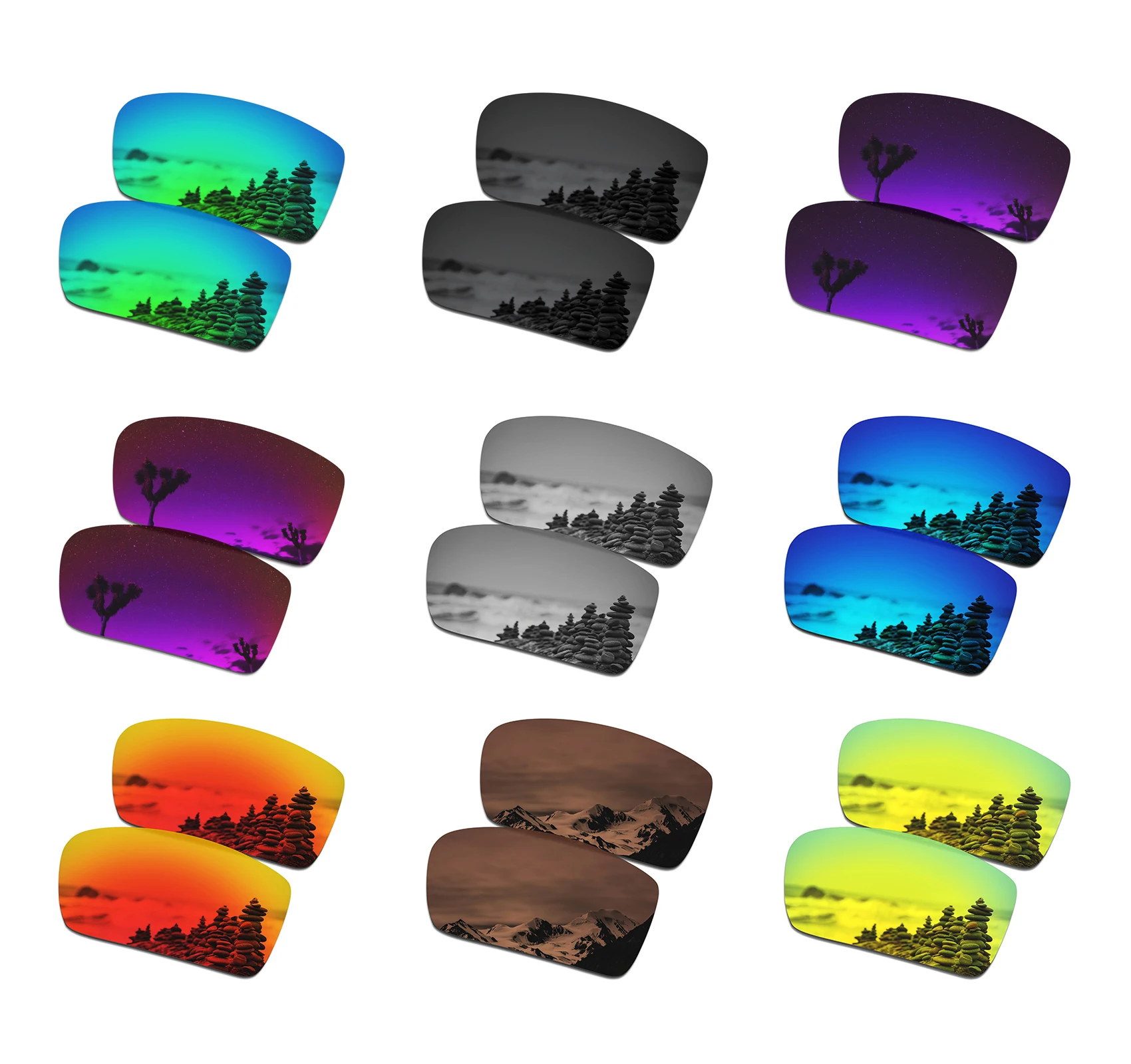 Поляризованные Сменные линзы SmartVLT для солнцезащитных очков Oakley с коленчатым