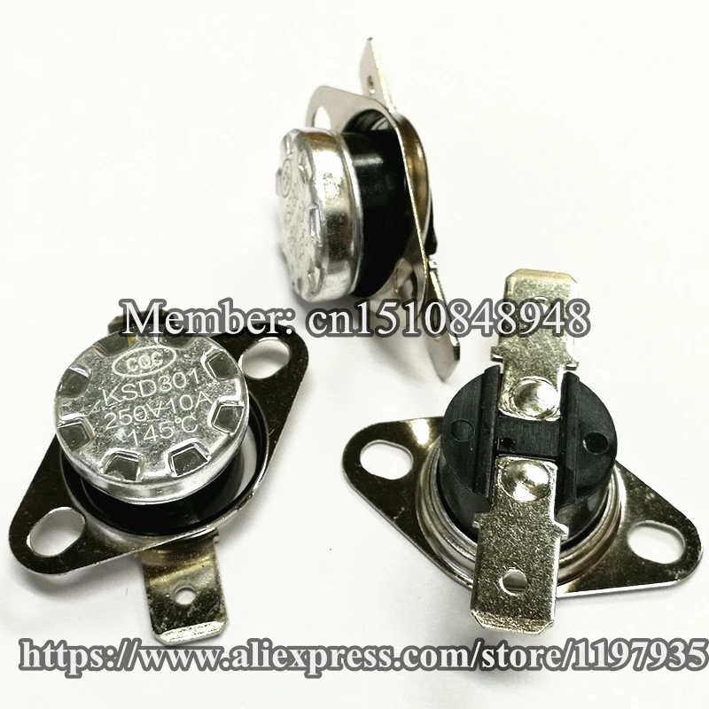 

KSD301 Thermostat temperature switch 145 degrees 250V 10A 145 degrees