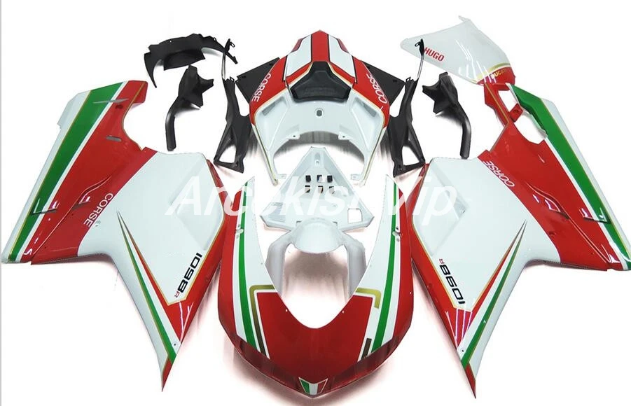 

New ABS Motorcycle Full Fairings Kit Fit for DUCATI 848 1098 1198 1098R Fairing Bodywork Set custom Red Green