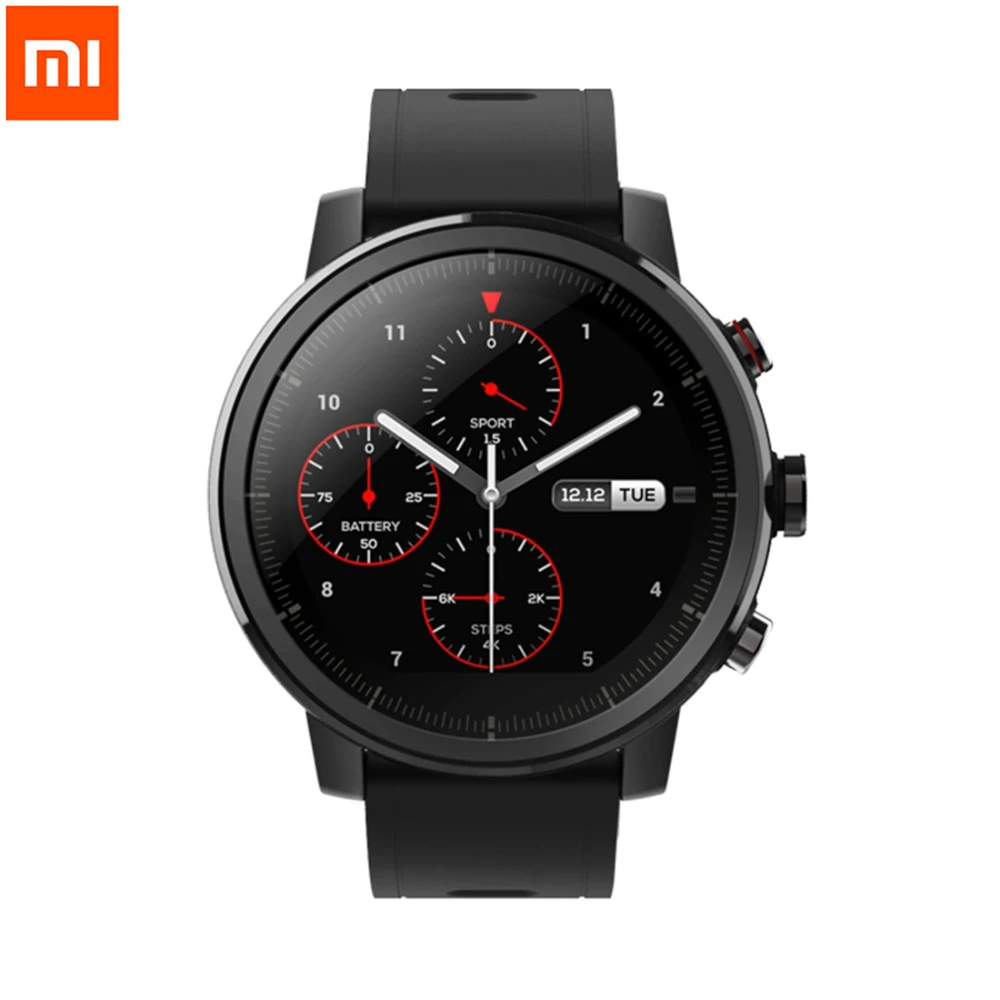 

xiaomi Original Amazfit 2 Stratos Pace 2 Smart Watch Men with GPS Watches PPG Heart Rate Monitor 5ATM Waterproof Drop shipping